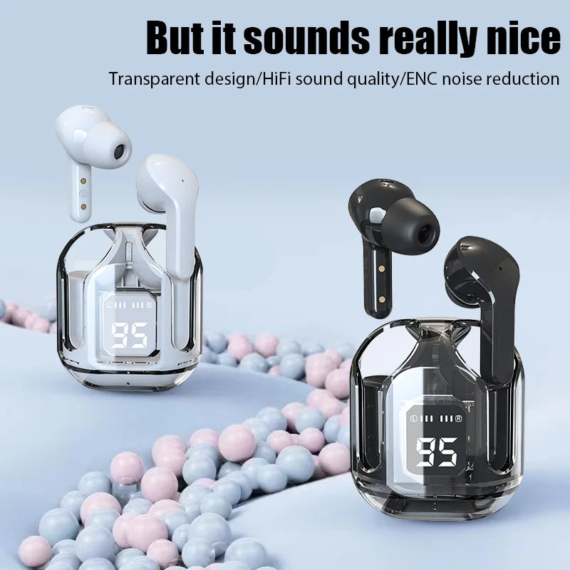 Air 31 Transparent Wireless Bluetooth Headset Small In Ear Buds Sports Stereo TWS Earbuds Outdoor Sports Earphones for Phones