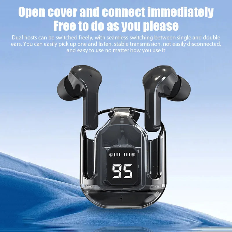Air 31 Transparent Wireless Bluetooth Headset Small In Ear Buds Sports Stereo TWS Earbuds Outdoor Sports Earphones for Phones